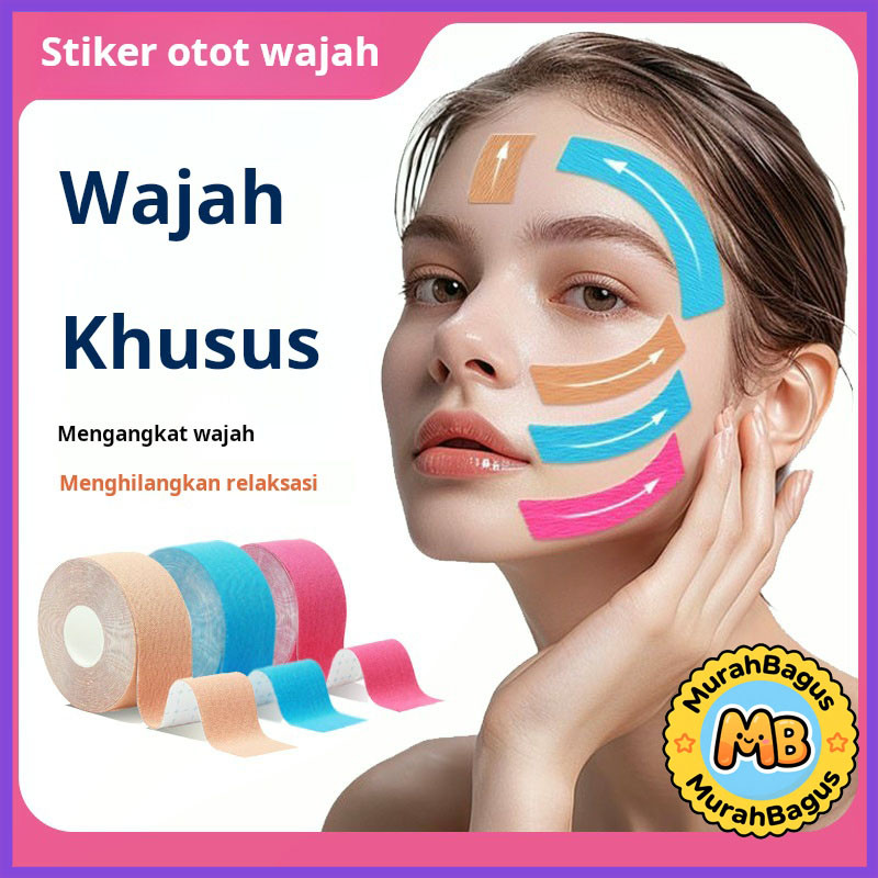 Pengangkat lipatan nasolabial wajah, plester otot wajah, plester tanpa jahitan, perban elastis