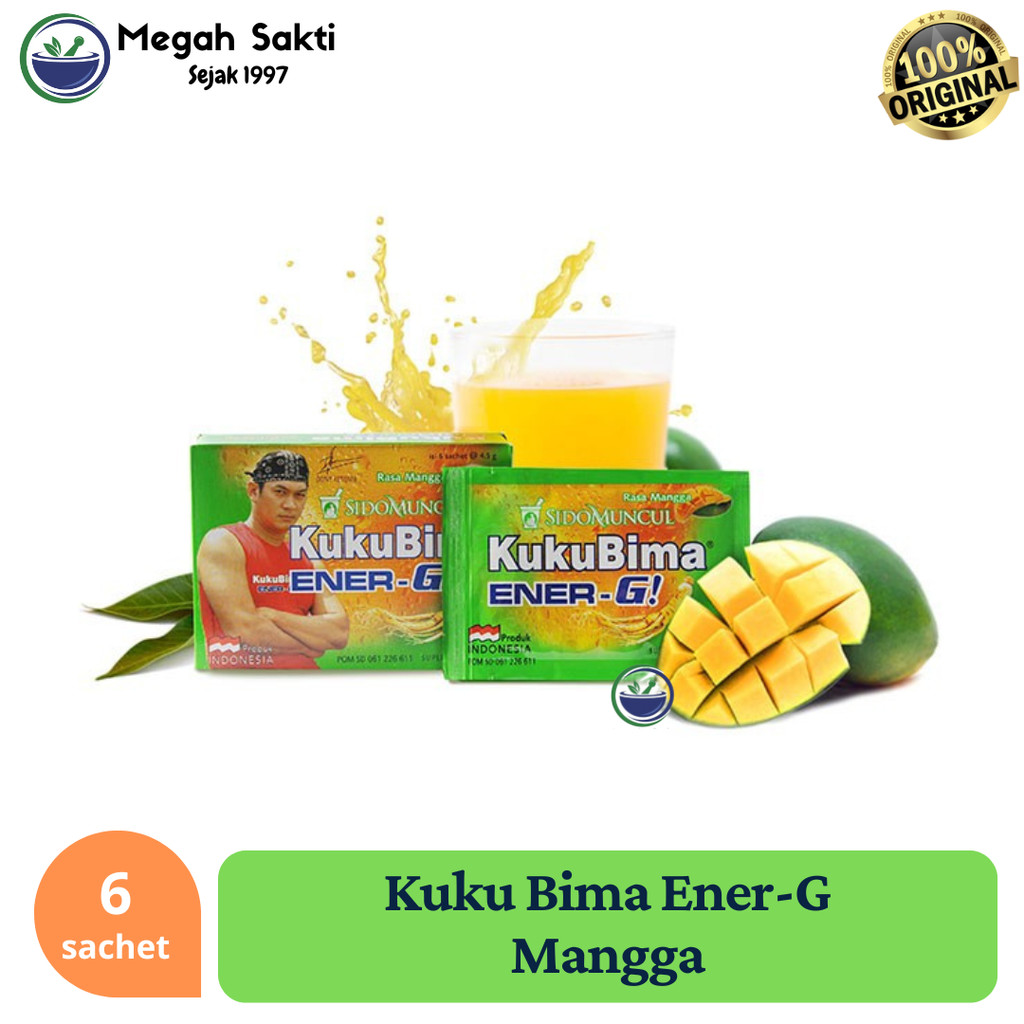 

Megah Sakti - Kuku Bima Ener-G Vit C1000 Mangga 6's - Minuman Berenergi Vitamin Rasa Mangga