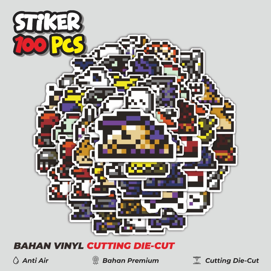 

Terbaru! 50 pcs Stiker Pixel Digimon V9 Dekorasi Lucu Kreatif untuk Notebook, Skateboard, HP