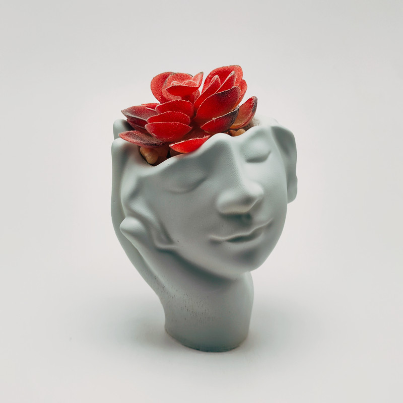 

Creative Men and Women Flower Pot Silicone Mold DIY Making Resin Concrete Desktop Vase Cactus Silicone Mold Home Decor