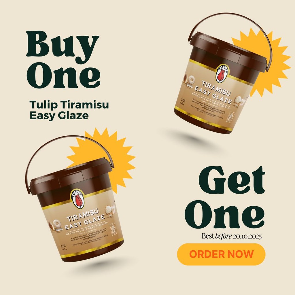 

B1G1 Tulip Tiramisu Easy Glaze 1 kg