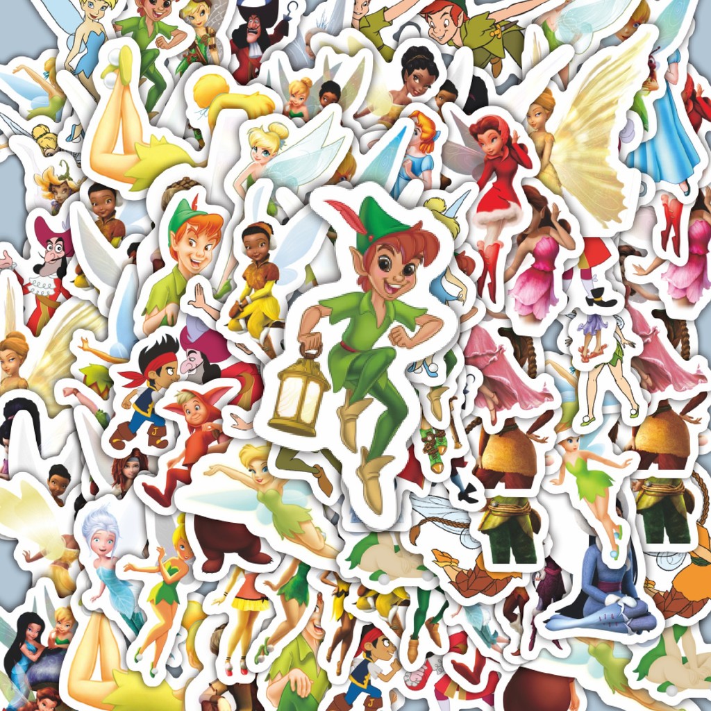 

100PCS Lucu Stiker Tinker Bell V2 Stiker Aesthetic Stiker Anti Air Stikers Berperekat Waterproof sticker decal buat Motor Helm Buku Journal Koper Casing HP Laptop Botol Minum Hadiah anak