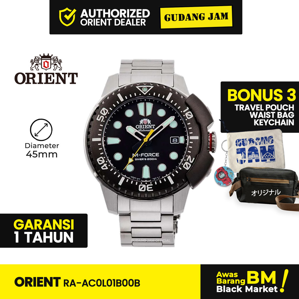 Jam Tangan Pria Orient RA-AC0L01B00B M-Force Automatik