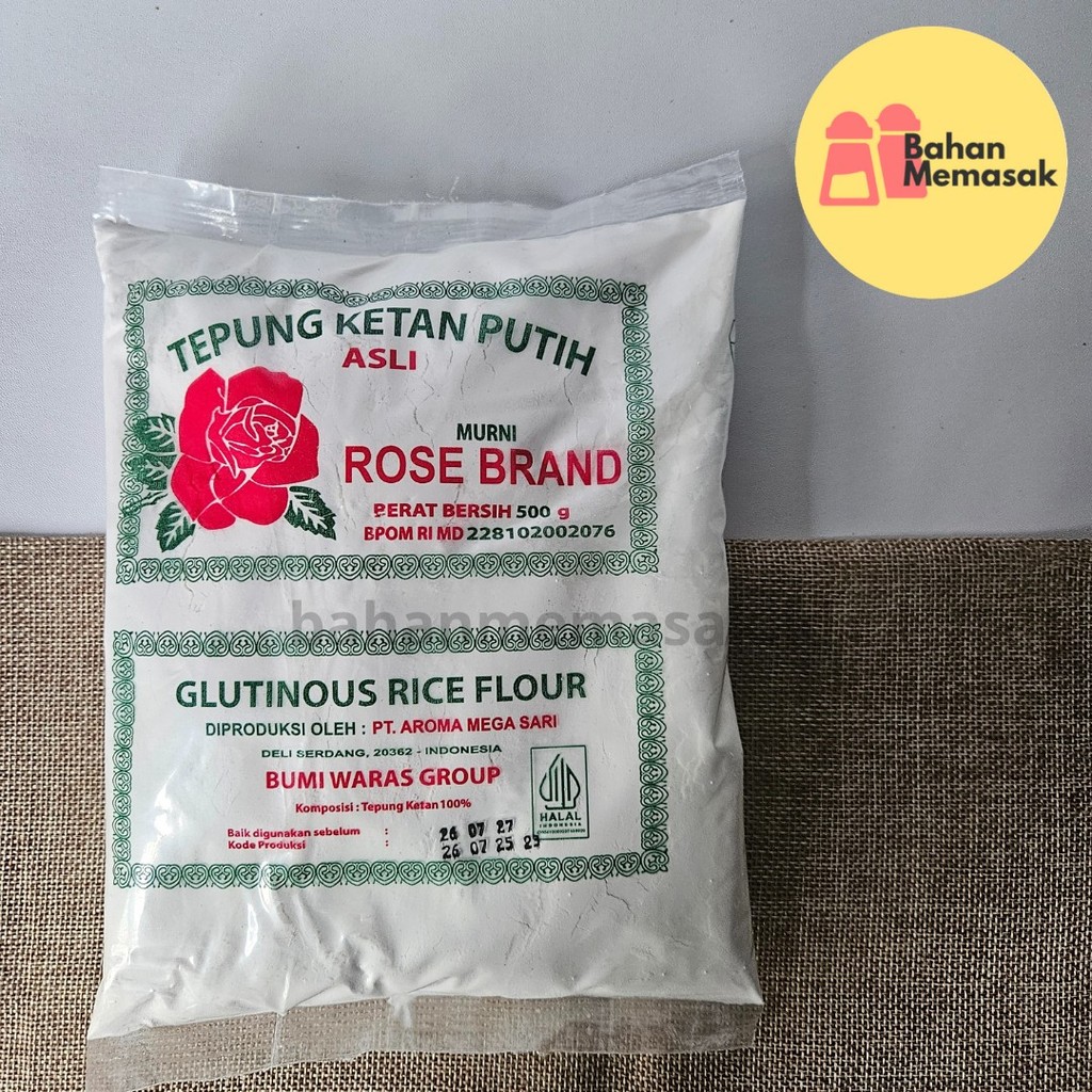 

Tepung Ketan Putih Asli Murni Rose Brand 500 gram BPOM Halal