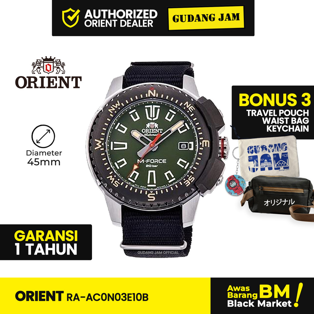 Jam Tangan Pria Orient RA-AC0N03E10B M-Force Mechanical Watch