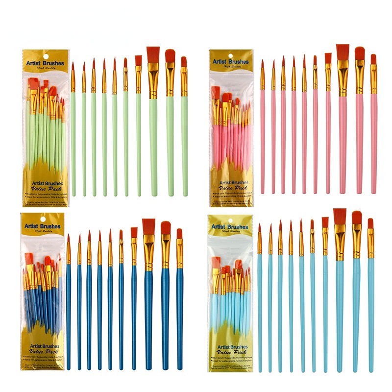

Paint Brushes Set Round Pointed Paintbrushes Artist Acrylic Paint Brush for Acrylic Oil Watercolor Body Face Adult Kids Supplies