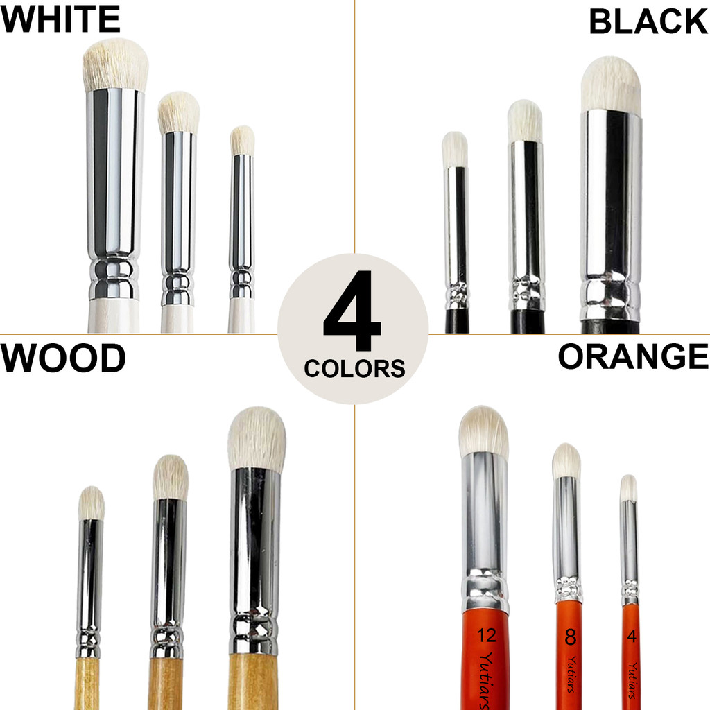 

Professional Dry Brushes with Wooden Handles for Miniatures, Suitable for Acrylic, Watercolor