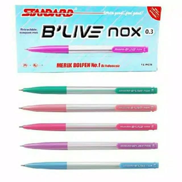 

Standard Pen BLIVE Pulpen B'LIVE NOX 0.3 Isi 12 Bulpen / Bolpen / Bolp
