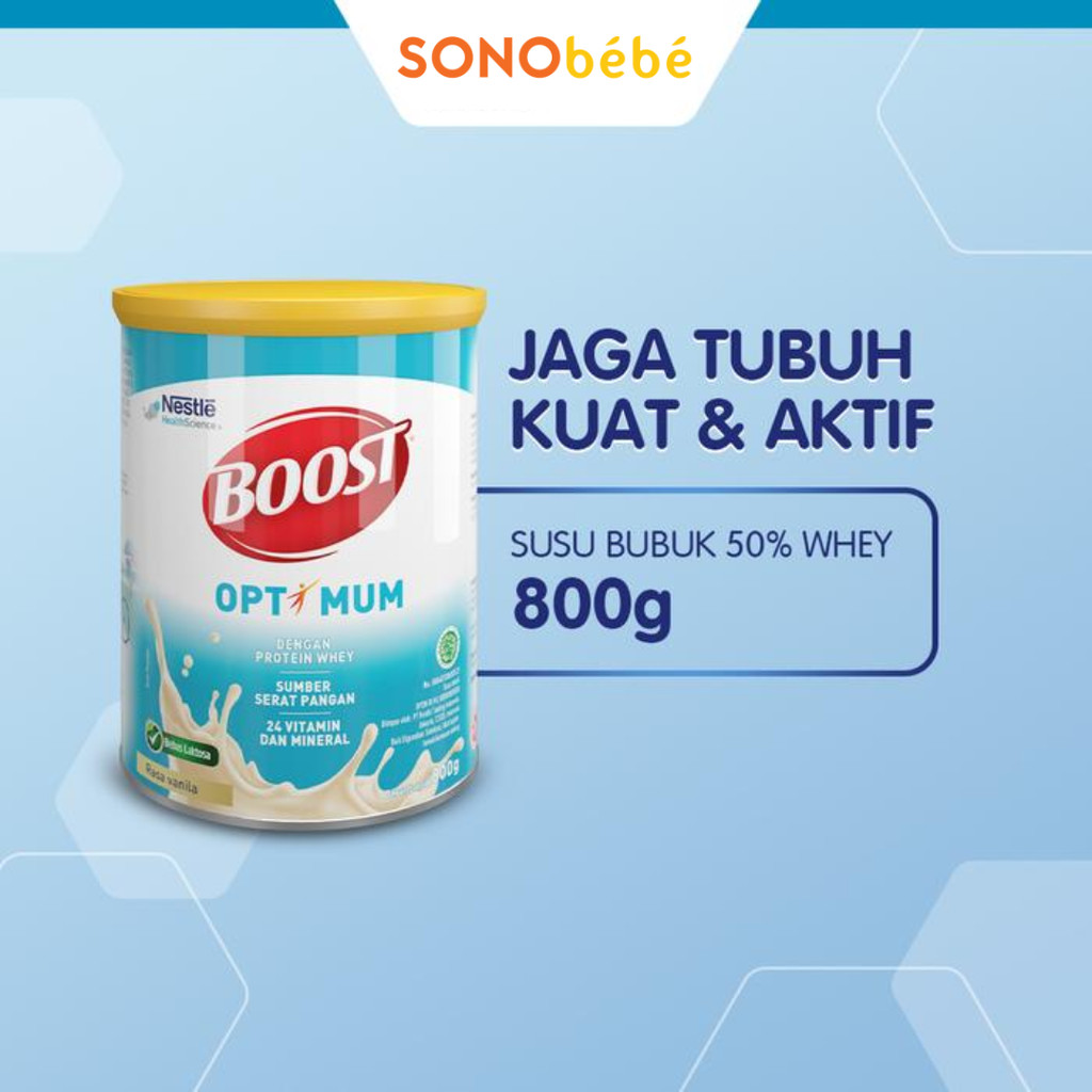 

NESTLE BOOST Optimum Susu Nutrisi Vanila 400g dan 800g - Susu Dewasa dan Lansia