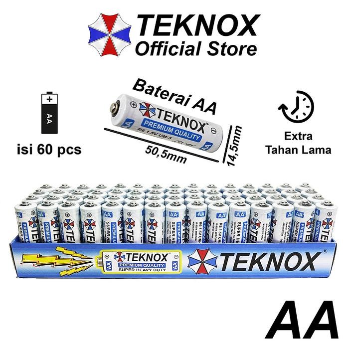 Sale (60 pcs) TEKNOX Baterai AAA / Kecil / A3 - Batre Premium Quality Remote Mainan AC TV Jam RC Tim
