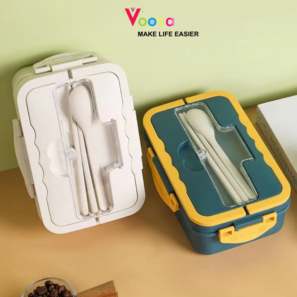 VOOVA Kotak Makan Jerami Gandum/ Lunch Box Anak/ Kotak Bekal Sekolah