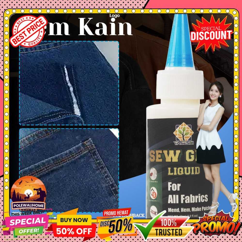 

YAHESDI Cairan Liquid Lem Perekat Kain Kulit Sew Glue 60ml - VS255
