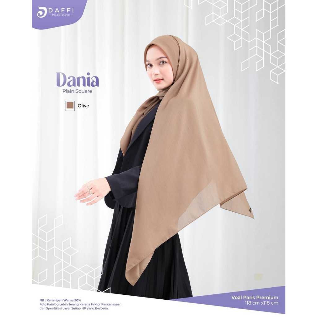 DAFFI HIJAB - DANIA  SEGIEMPAT POLOS DAFFI