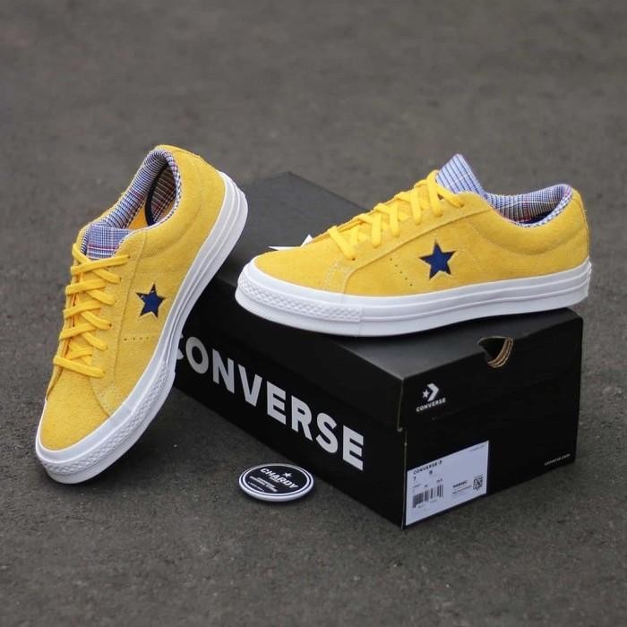 Sepatu Converse One Star Ox Twisted Prep Amarillo Rush Blue University