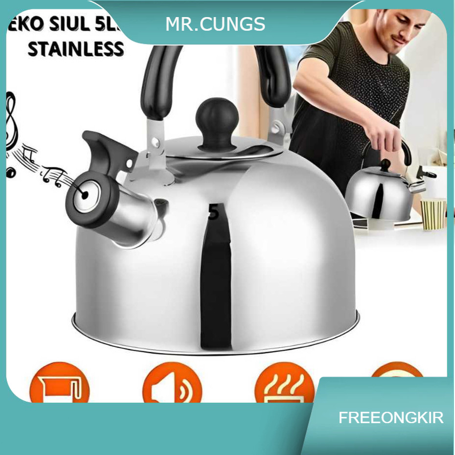 Teko Air Uap Siul 3 Liter/Teko Siul Stainless steel/teko siul bunyi pemanas penghangat air stainless
