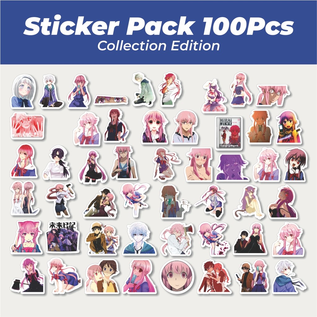 

Hot Stiker Anime Series Mirai Nikki Karakter Mix 1 Lucu Anti Air Stikers Berperekat Waterproof Sticker Decal Buat Motor Helm Buku Journal Koper Casing HP Laptop Botol Minum