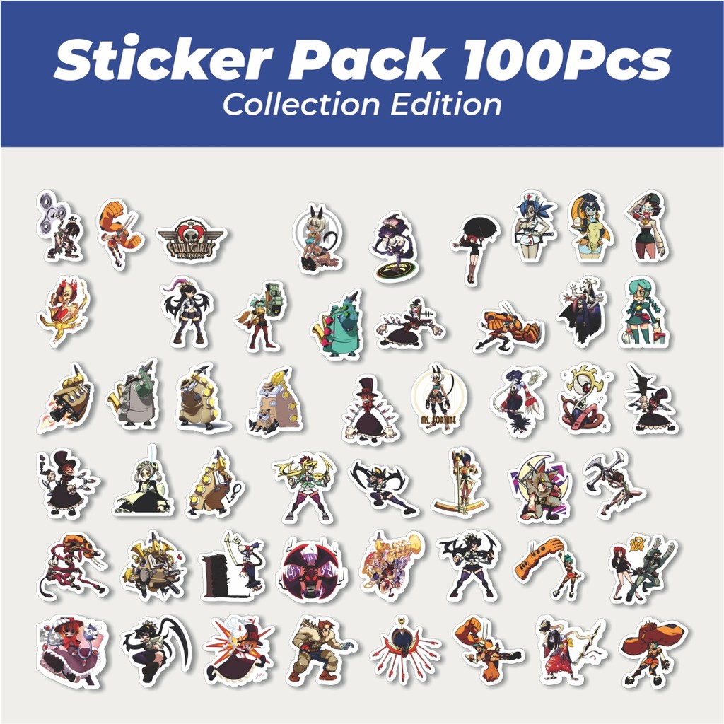 

Hot Stiker Game Series Skullgirls Karakter Mix 3 Lucu Anti Air Stikers Berperekat Waterproof Sticker Decal Buat Motor Helm Buku Journal Koper Casing HP Laptop Botol Minum