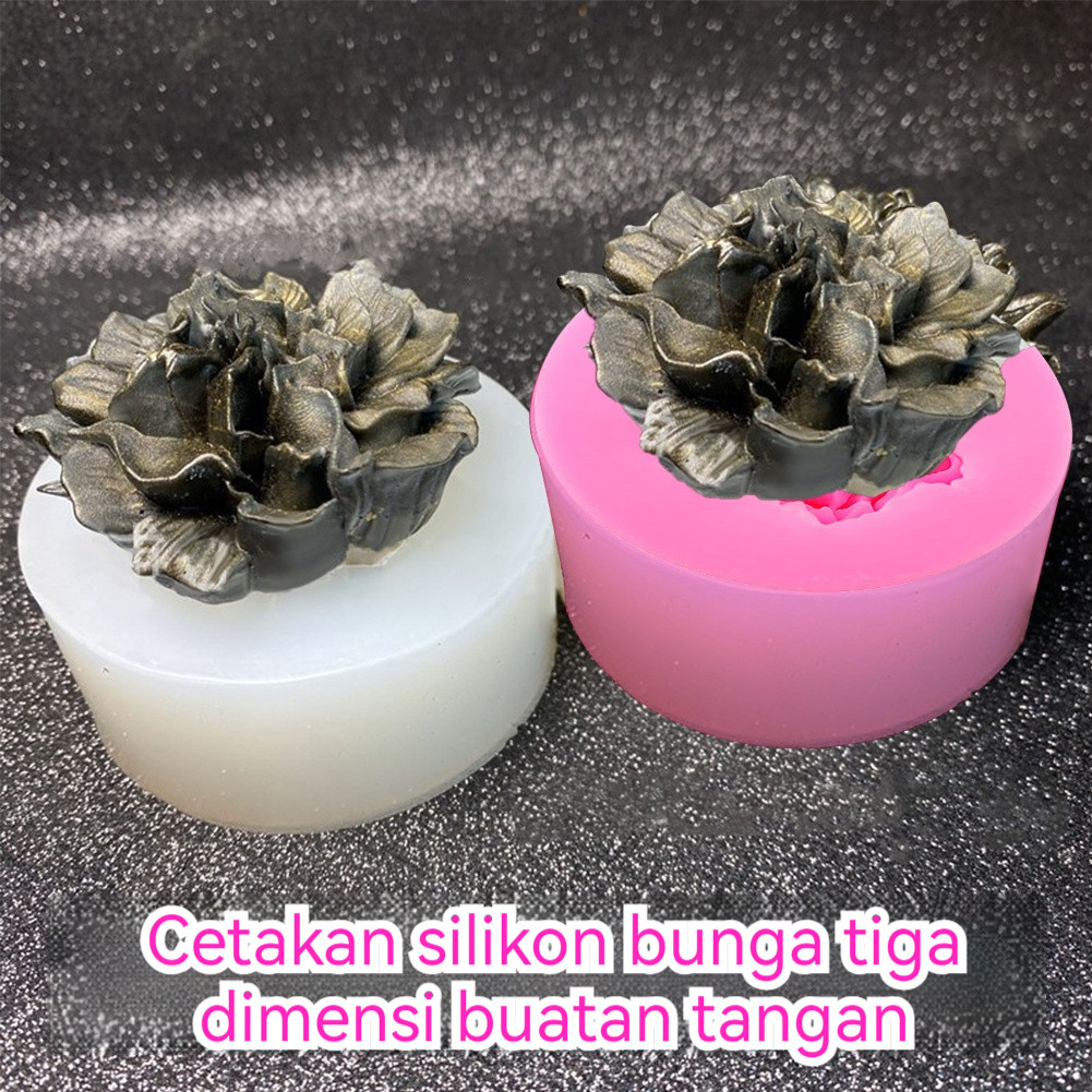 Cetakan silikon bunga mawar kecil kode DIY Melati Cetakan Puding 3d Silikon Viral Cetakan Lilin Bung