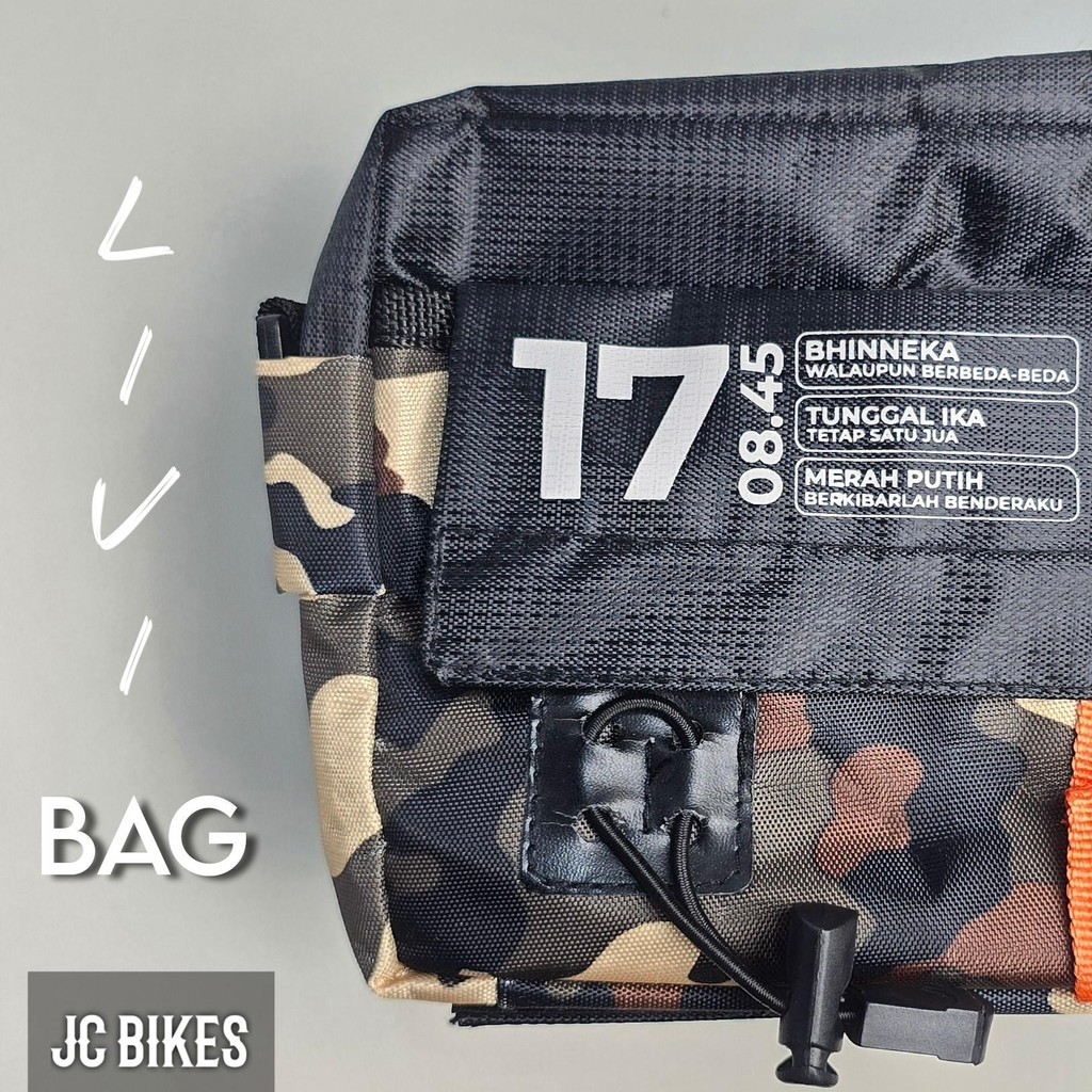 Tas Front Block Depan Sepeda Lipat Livi FB-X08 by Element, Bicycle Frontblock Bag / Waist Bag / Slin