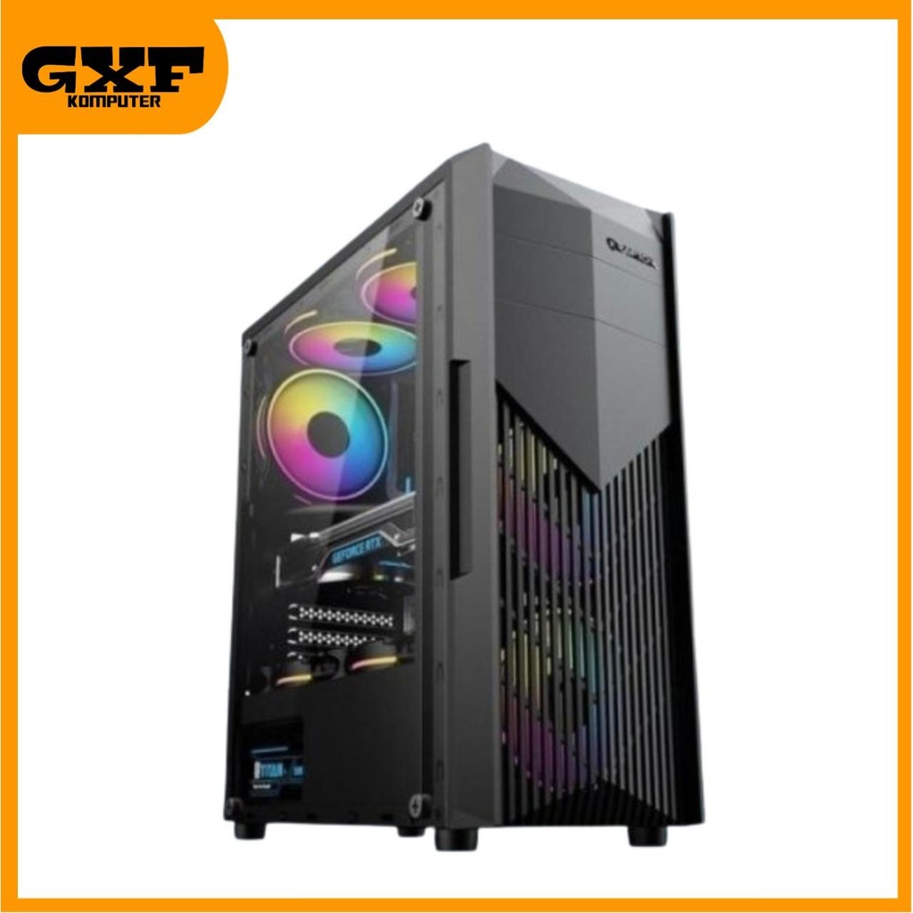 Casing Raptor 1650 - Tempered Glass - Include 2 PCS FAN RGB