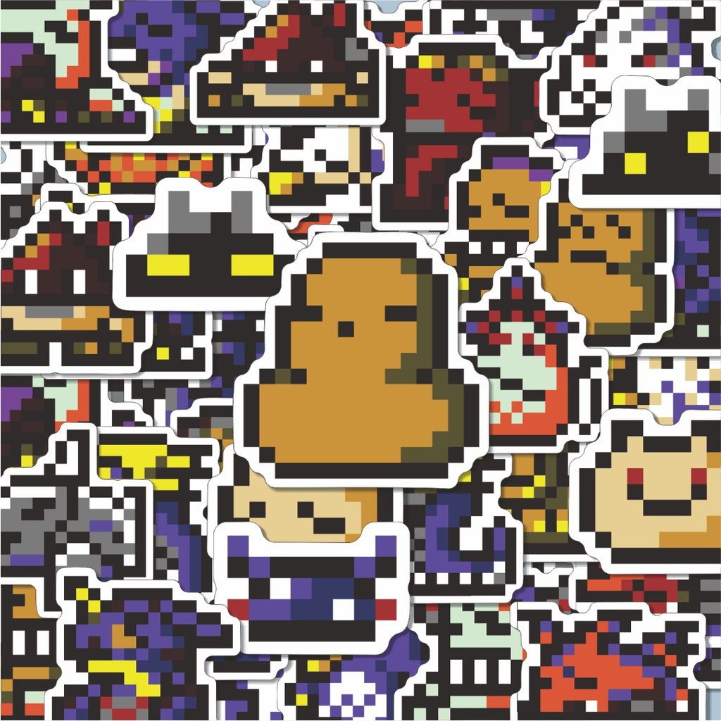 

100PCS Lucu Stiker Pixel Digimon V48 Stiker Aesthetic Stiker Anti Air Stikers Berperekat Waterproof sticker decal buat Motor Helm Buku Journal Koper Casing HP Laptop Botol Minum Hadiah anak