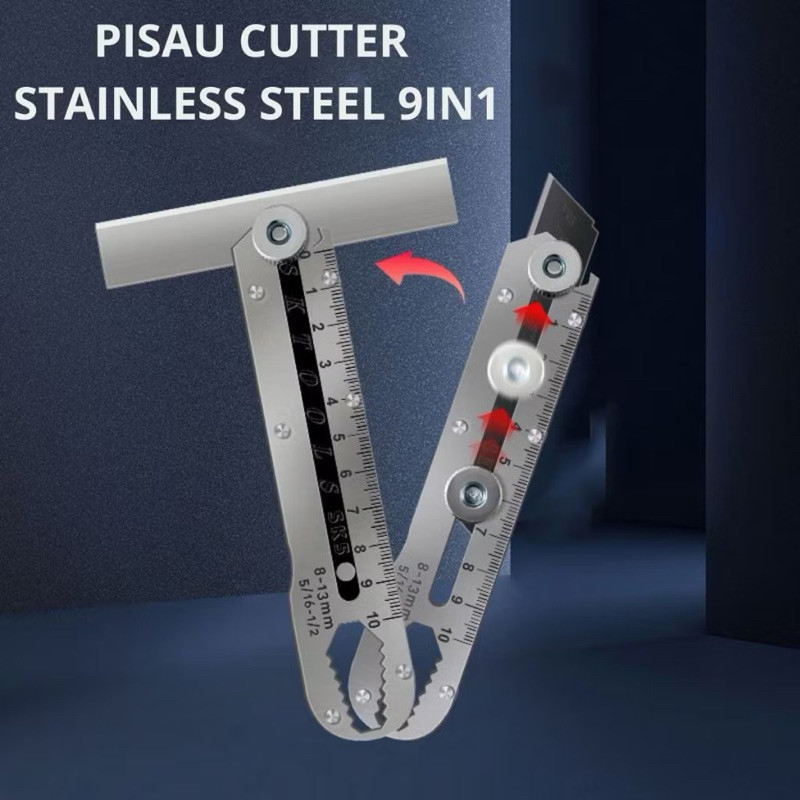 

Cutter Besar | Cutter Multifungsi 9in1 | Cutter Super Tajam | Cutter Stainless | Cutter Besar Joyko