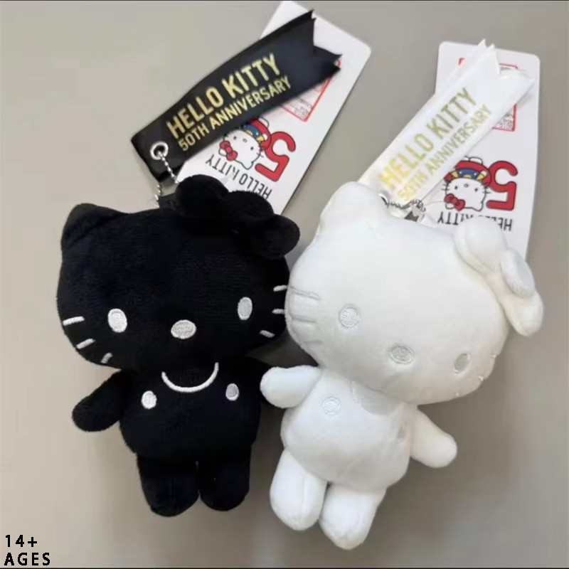 

Kawaii 50th Anniversary Series Hello Kitty Anime Peripherals Keychain Pendant Cute Fashion Girls Bag Pendant Doll Birthday Gifts