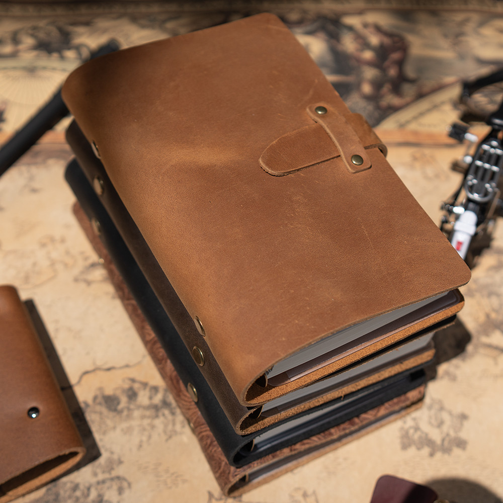 

New handmade cowhide notebook, daily multi-purpose writing and note-taking Books can replace 6 holes Cores filling diary