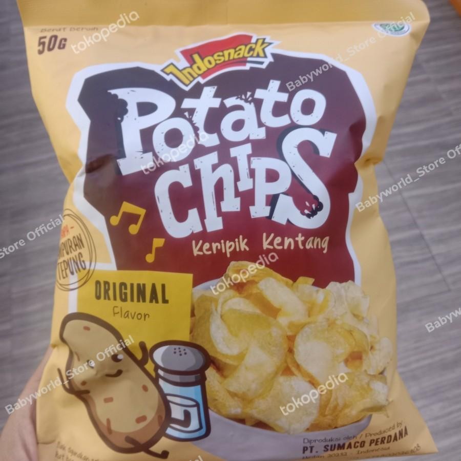 

Indosnack Potato Chips Original Keripik Kentang 50gr