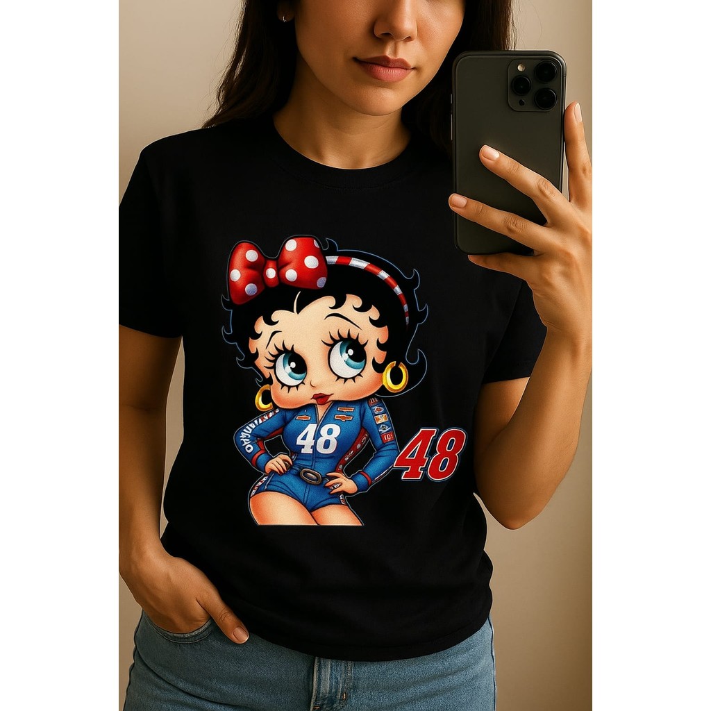 Devecollction kaos oversize betty boop import atasan wanita premium kombed 24s