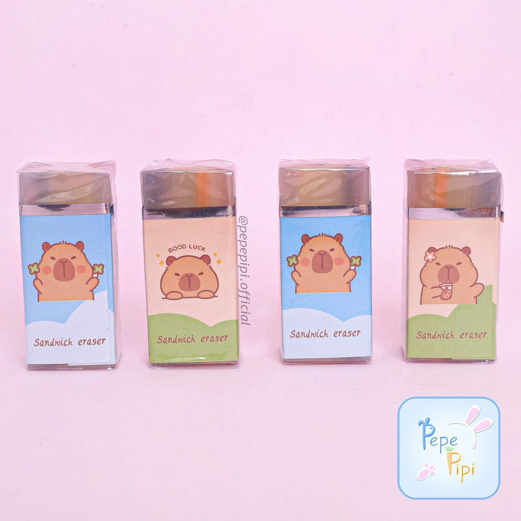 

Penghapus Kotak Mini Capybara ER-1980 Eraser Setip Stip Hapusan Karet Unik Lucu
