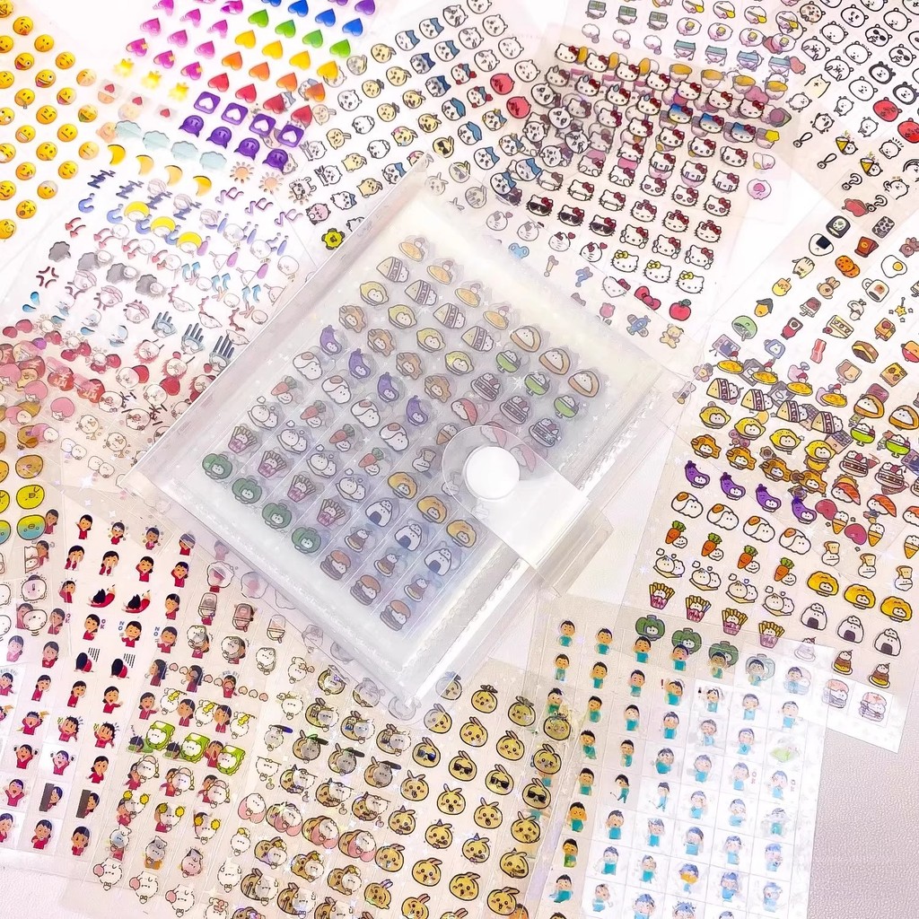 

[HARU] Mini Character Set Sticker Sheet Decorations Journal Binder Scrapbook Polaroid Notebook Journaling Korea Modern Style Sticker