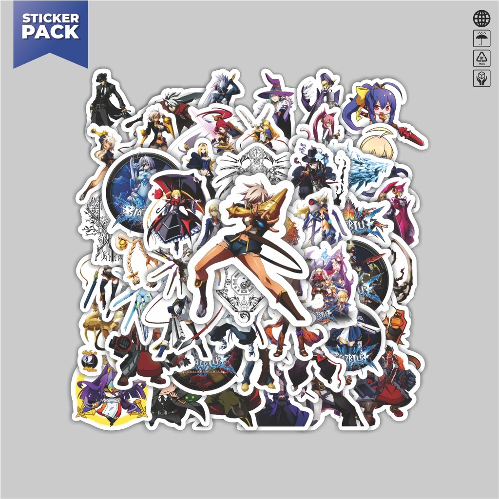 

[100PCS]Stiker Pack Stiker Game Series Blaz Blue Karakter Mix 10 Aesthetic Vinyl Anti Air Dekorasi Sticker Laptop Buku Journal Koper Helm Casing HP Gitar Helm Skateboard