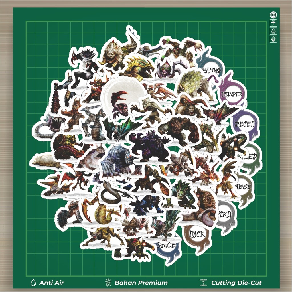 

HOT 50 PCS STIKER Stiker Game Series Toukiden Karakter Mix 2 Stiker Fashion Cars Decal Dingin Kartu Album Custom Vinyl Anti Air- Sticker Aesthetic Buku Journal Koper Casing HP Tablet Laptop Helm Motor Botol Minum