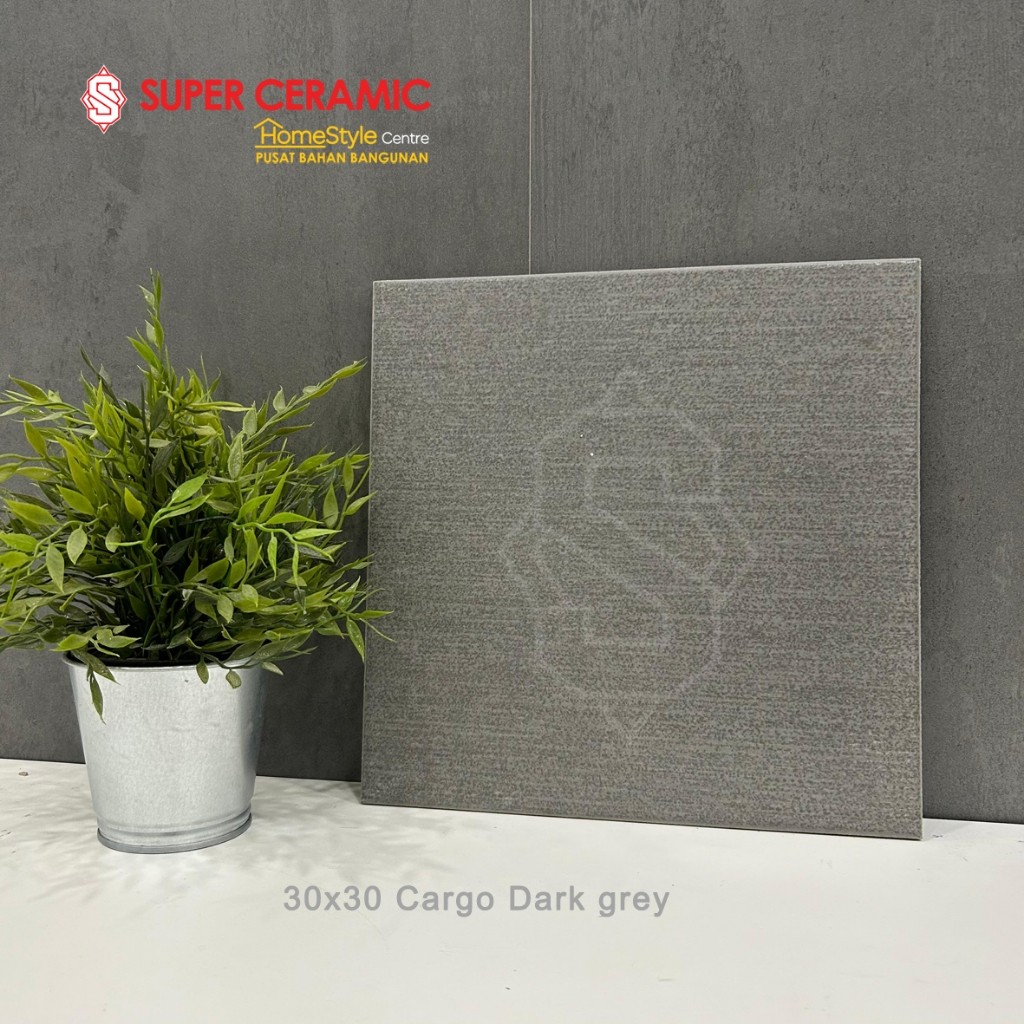 ASIA TILE 30x30 Keramik Kasar Kamar Mandi - CARGO DARK GREY / CARGO GREY / CARGO DARK BROWN / CARGO 