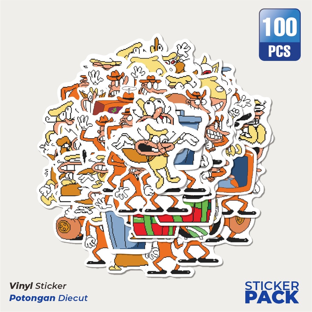 

MURAH 100 PCS Stiker Pizza Tower V26 Waterproof Aesthetic- Untuk Laptop, Motor, dan Helm - Paper Stationery Pack