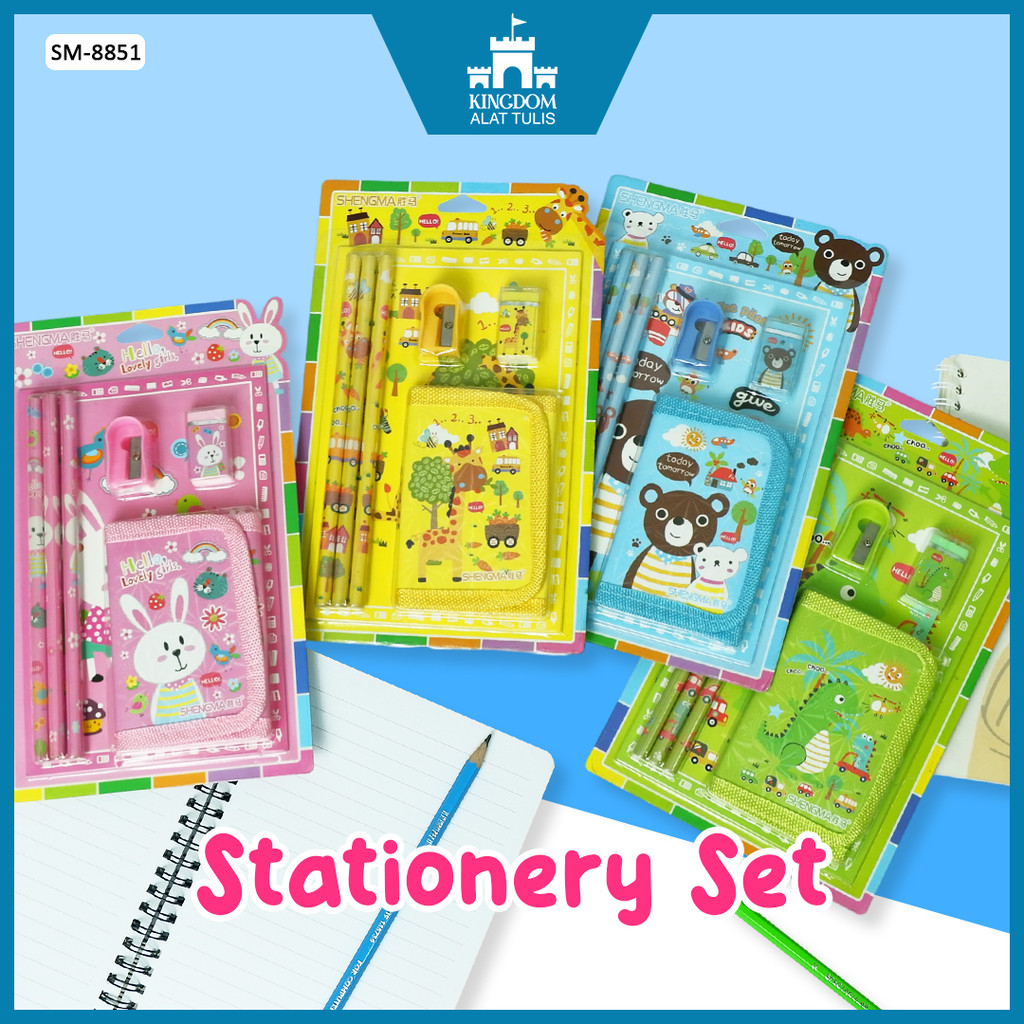 

Pensil Set Paket Alat Tulis Sekolah Lucu #40335 (SM8851) Stationery Set Souvenir Kado Ulang Tahun