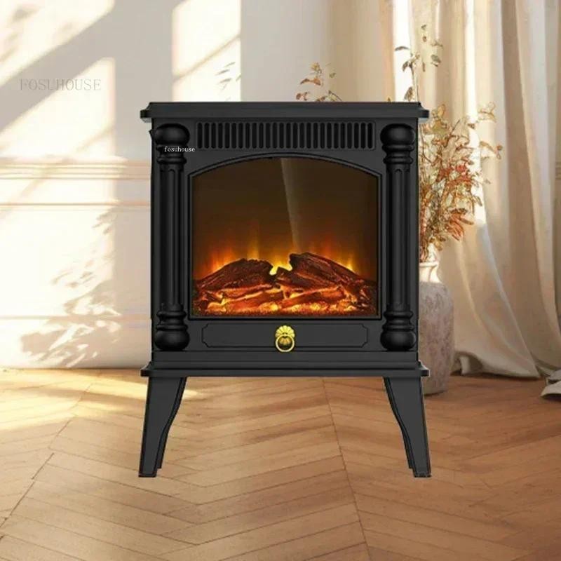 Heater Retro Home B&B European Fireplaces Heater Simulation 3D Electric Fireplace Decoration Winter 