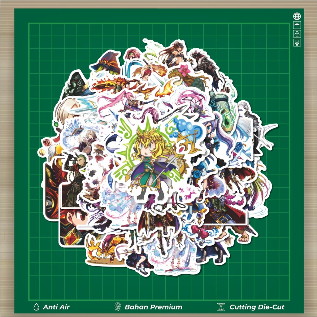 

HOT 50 PCS STIKER Stiker Game Brave Frontier Char Mix 11 Stiker Fashion Cars Decal Dingin Kartu Album Custom Vinyl Anti Air- Sticker Aesthetic Buku Journal Koper Casing HP Tablet Laptop Helm Motor Botol Minum