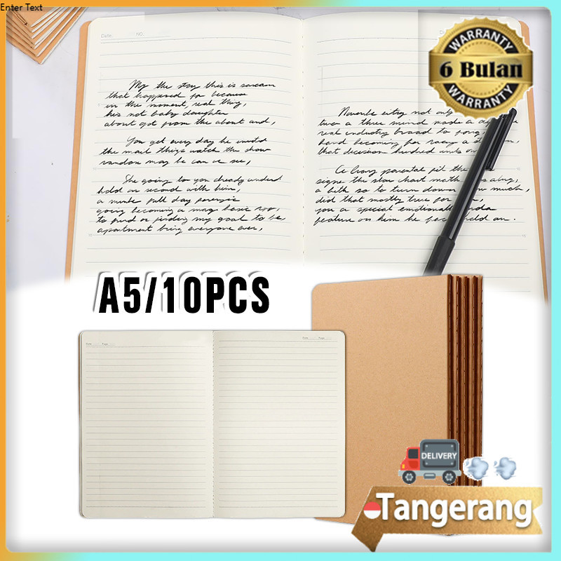 

10pcs A5 Buku Catatan Notebook 72 Lembar Line Note Book Buku Tulis Jurnal