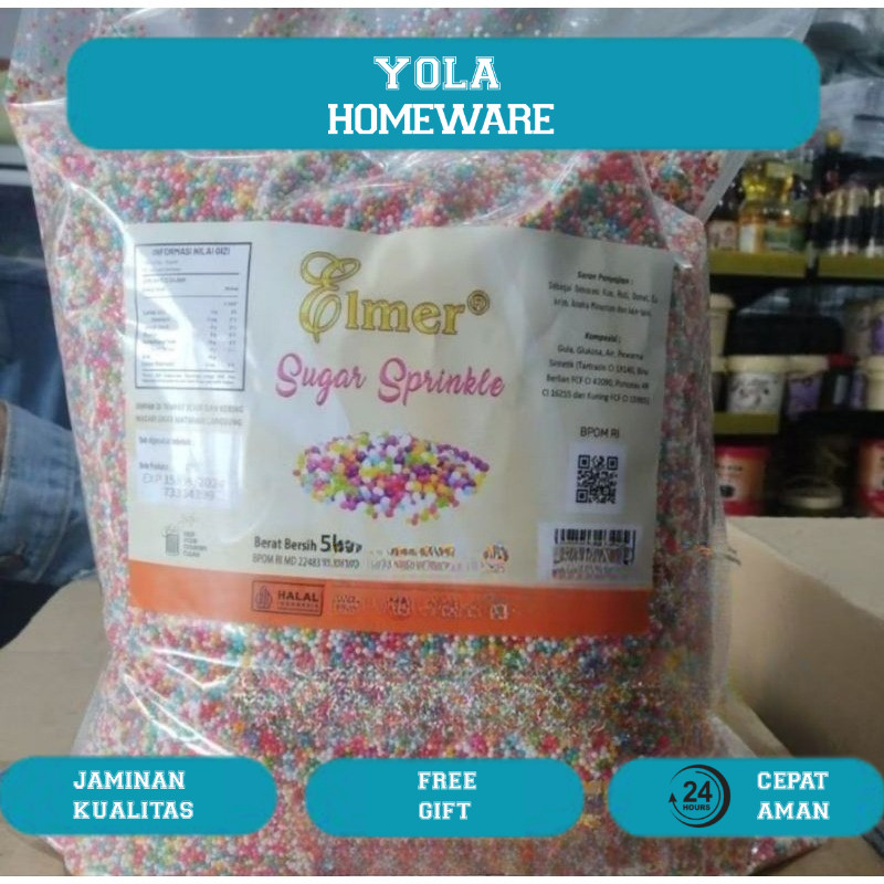 

sprinkle 1kg elmer repack springkel gula sugar