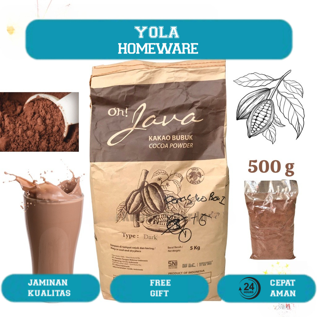 

Cokelat Bubuk / Dark Cocoa Powder / Dark Chocolate Oh! Java 500 gram