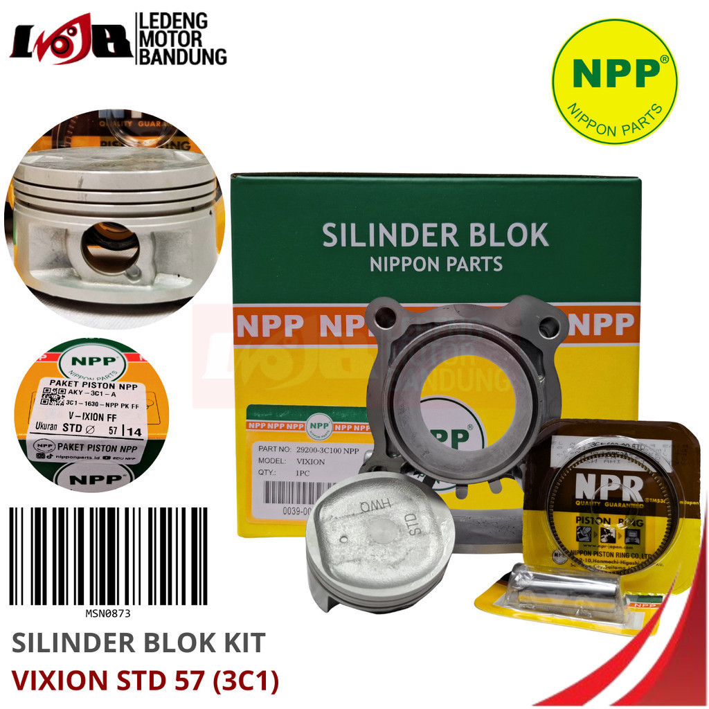 NPP Blok Boring Yamaha Vixion 3C1 NVA NVL 1PA Seher Piston Kit Cylinder Assy Motor Sport
