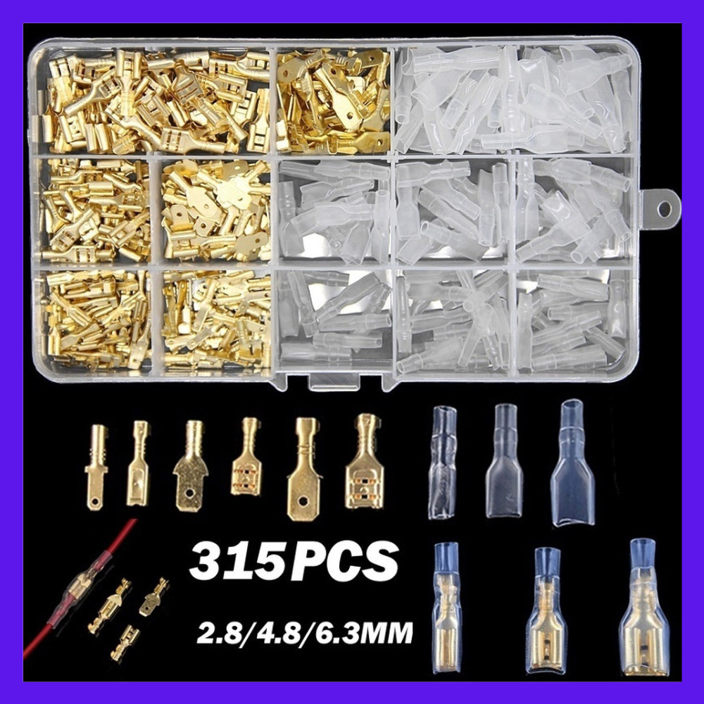 inovasi_tani-Skun Terminal Gepeng Insulated Connector Male Female 315 PCS TERMINAL SKUN GEPENG KECIL
