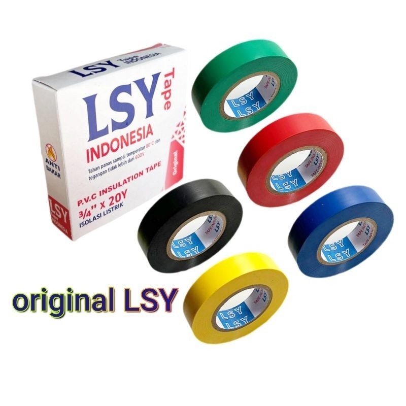 

isolasi listrik original LSY TAPE / PVC solasi kabel warna ( CBM )