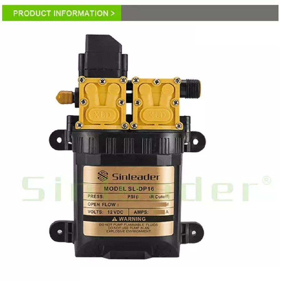 POMPA DC 12V DOUBLE PUMP MOTOR 130PSI ORIGINAL SINLEADER  BEVEL -  DRAT