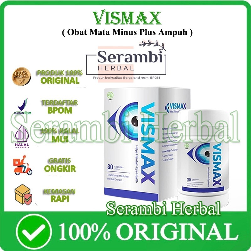 Vismax Asli 100% Original Herbal Obat Mata Minus Plus Rabun Katarak BPOM KTM HERBAL
