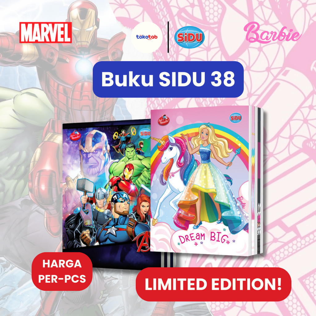 

Tokotab - SiDU Buku Tulis Marvel Avengers Barbie 38 Lembar