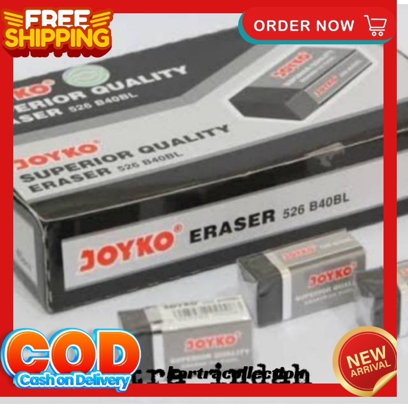 

[Krt] Grosir 1 pak isi 40 pcs Penghapus joyko kecil hitam