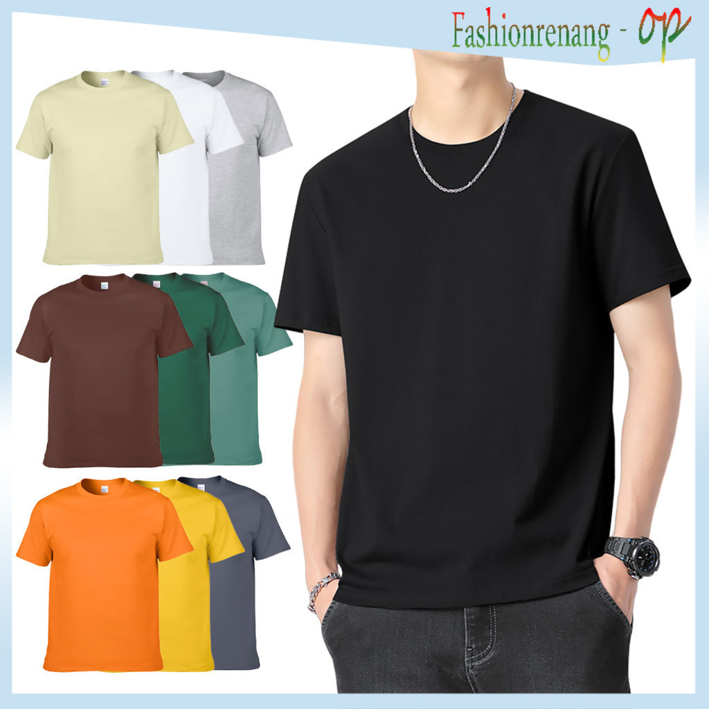 KAOS LEHER V-NECK DISTRO DEWASA PRIA DAN WANITA T-SHIRT SIMPEL KATUN POLOS